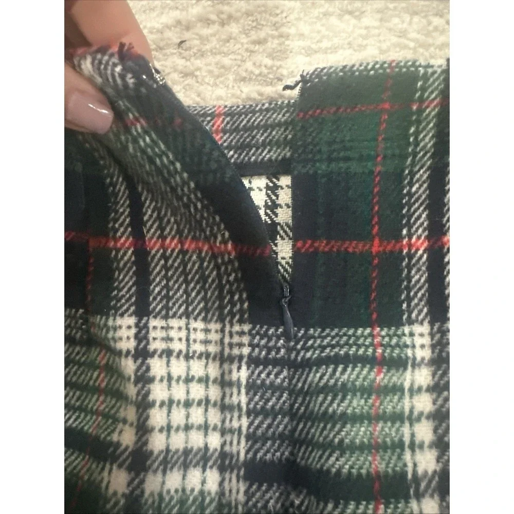 Women's Plaid Mini Skirt Blue Green Red‎ Size S 100% Cotton Academia
